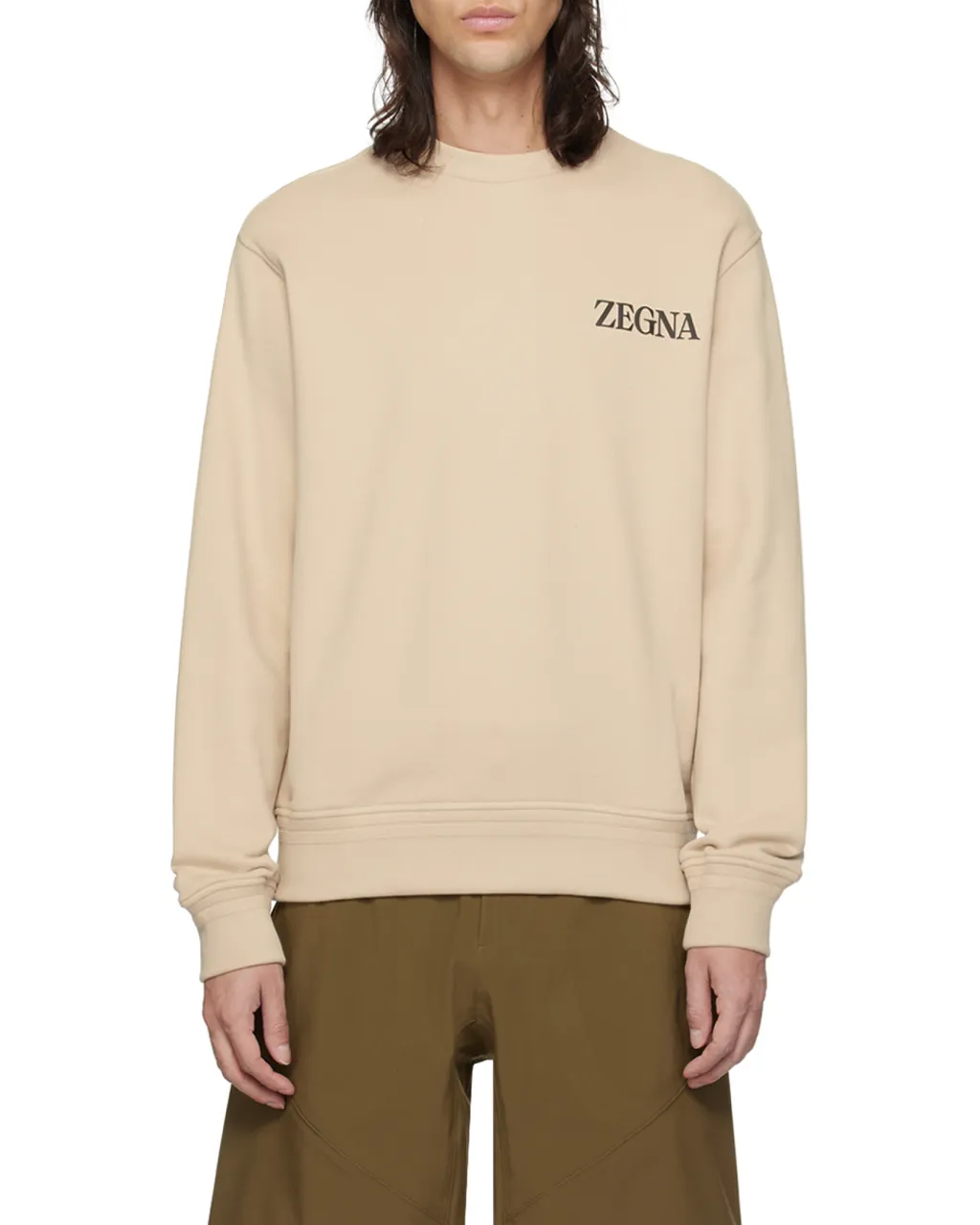 Z Zegna Logo Printed Crewneck Sweatshirt