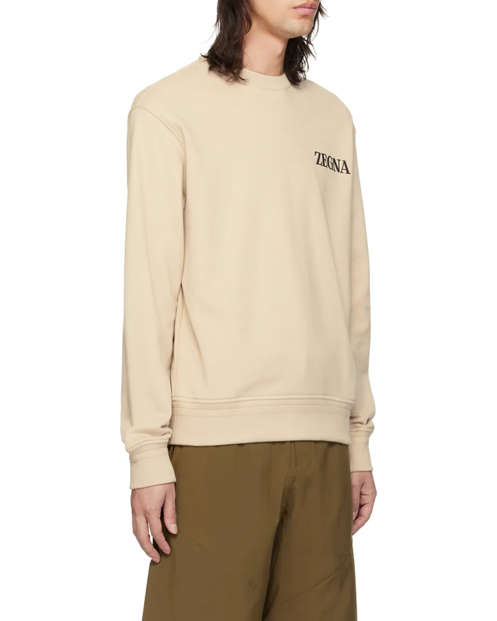 Z Zegna Logo Printed Crewneck Sweatshirt