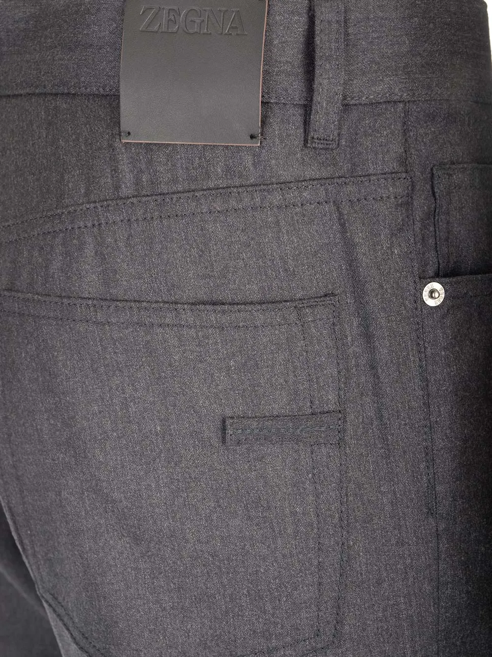 Logo Patch Slim Cut Trousers