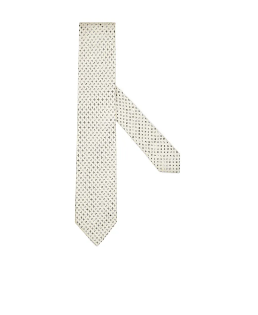 Geometric Pattern Mulberry Silk Tie