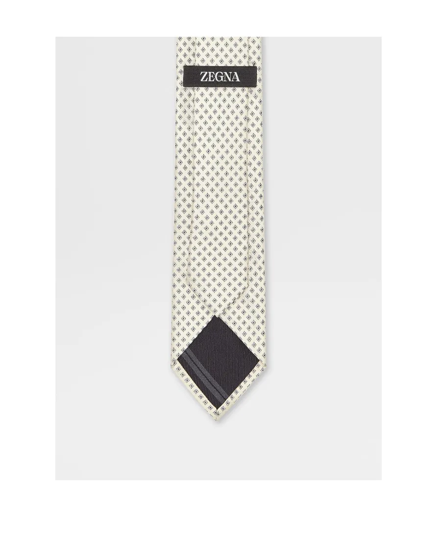 Geometric Pattern Mulberry Silk Tie