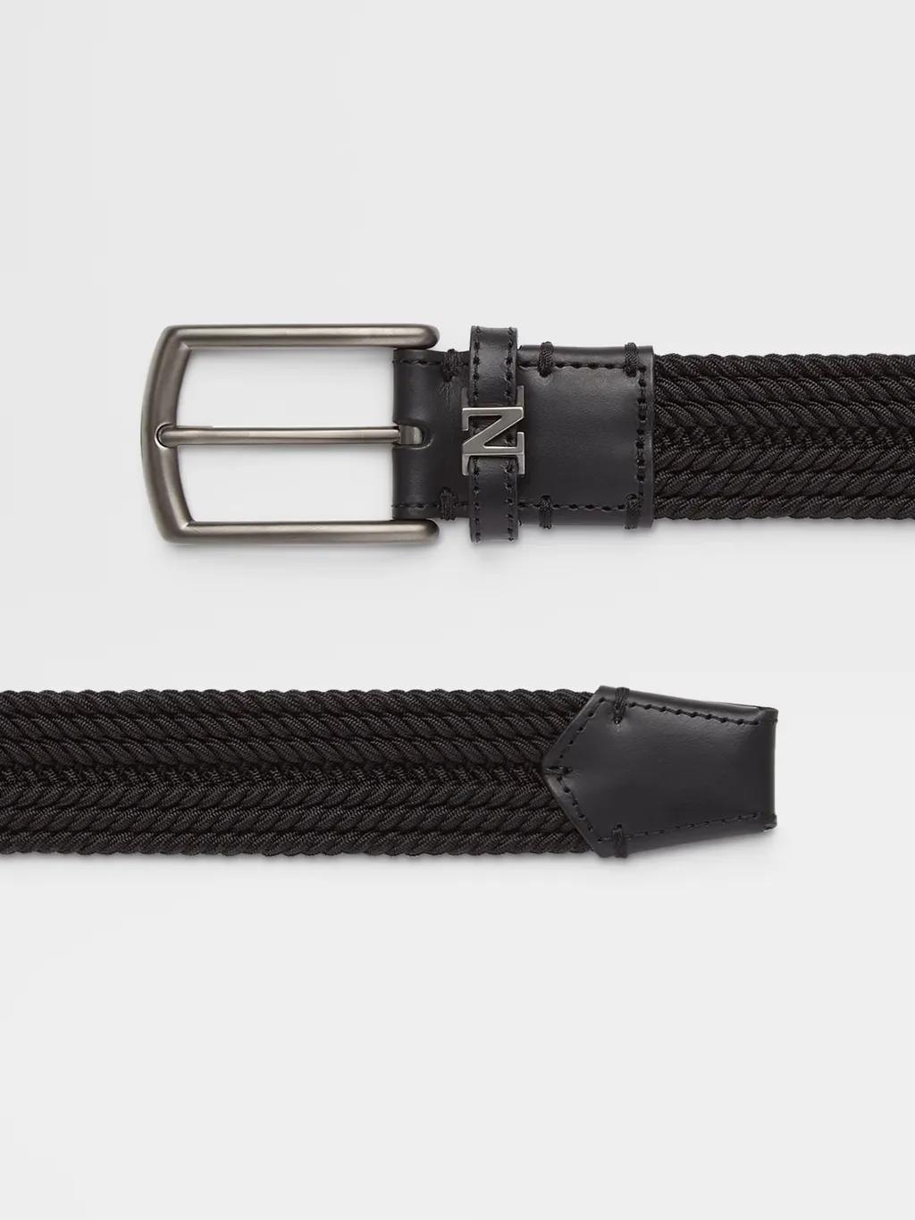 Logo Plaque Braided Belt