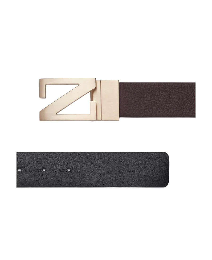 Logo-Engraved Buckle Belt