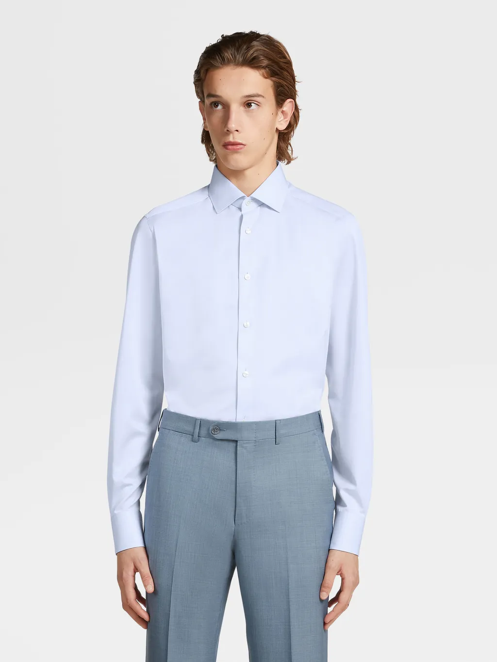 Pinstriped Long-Sleeved Shirt