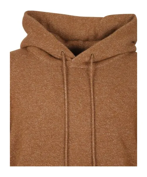 Drawstring Hood Ribbed Knit Hoodie