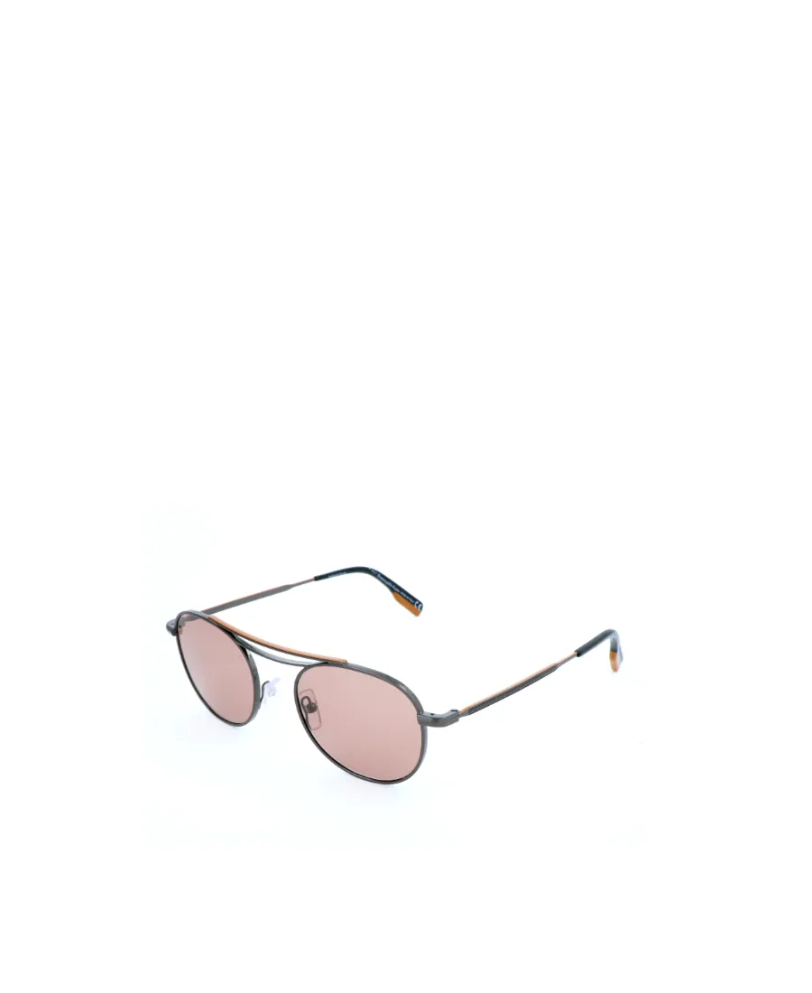 Thin Mirror Leg Round Frame Sunglasses