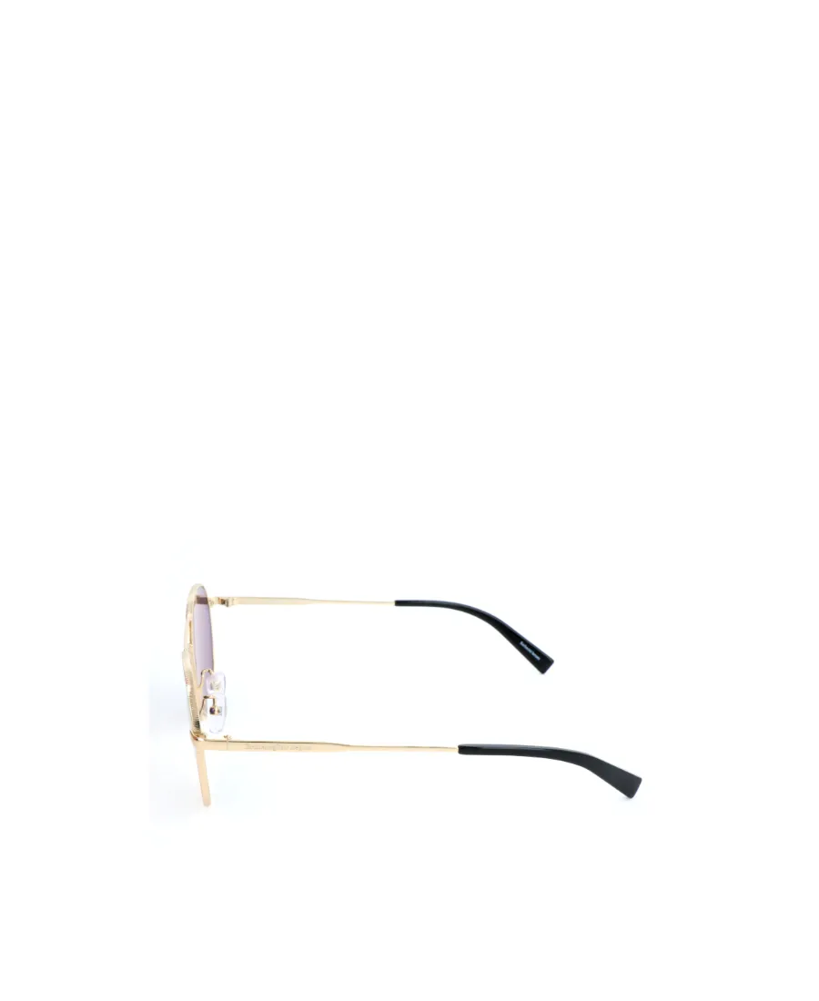 Sunglasses With Thin Mirror Legs And Round Frame