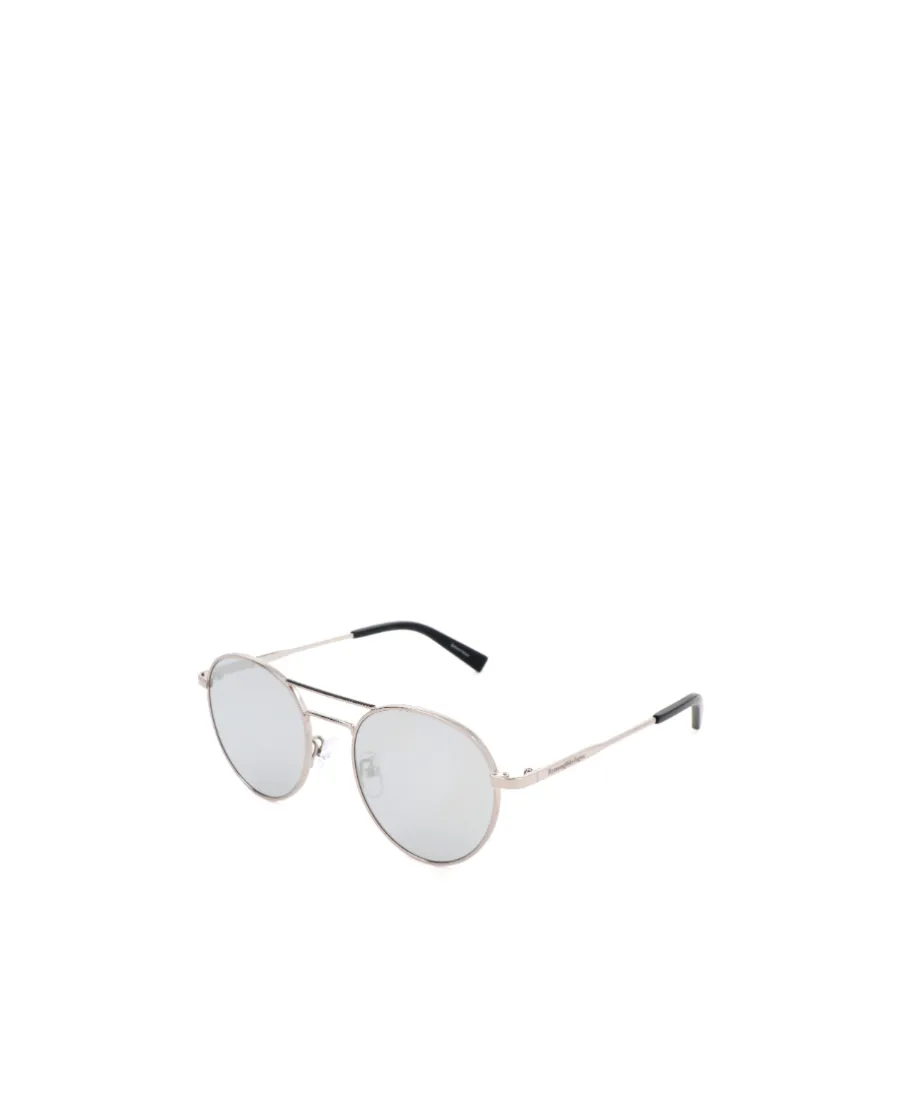 Thin Mirror Leg Round Frame Sunglasses