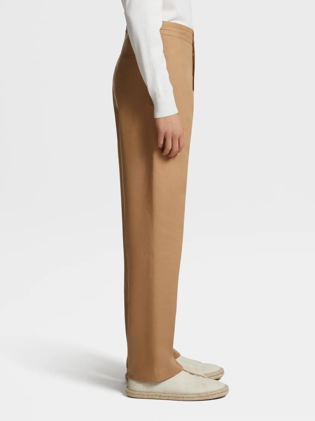Straight-Leg Linen Trousers