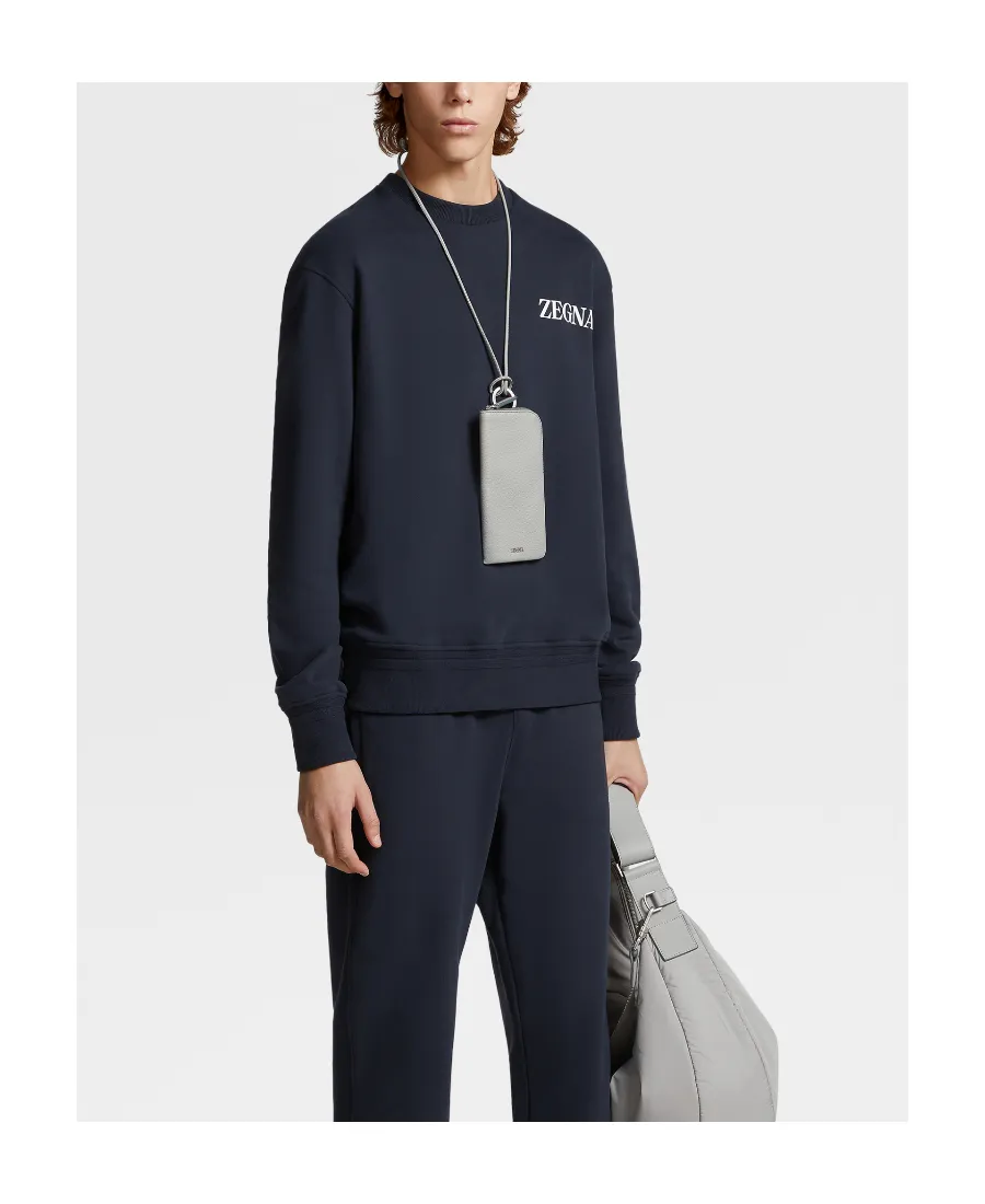 Raised-Logo Crew-Neck Sweatshirt