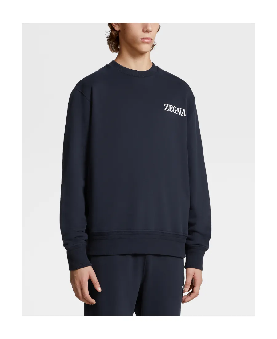Raised-Logo Crew-Neck Sweatshirt