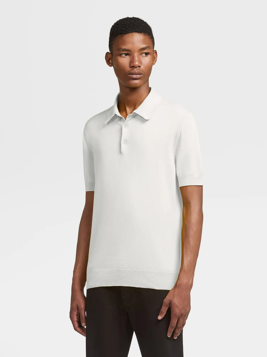 Plain Short-Sleeved Polo Shirt