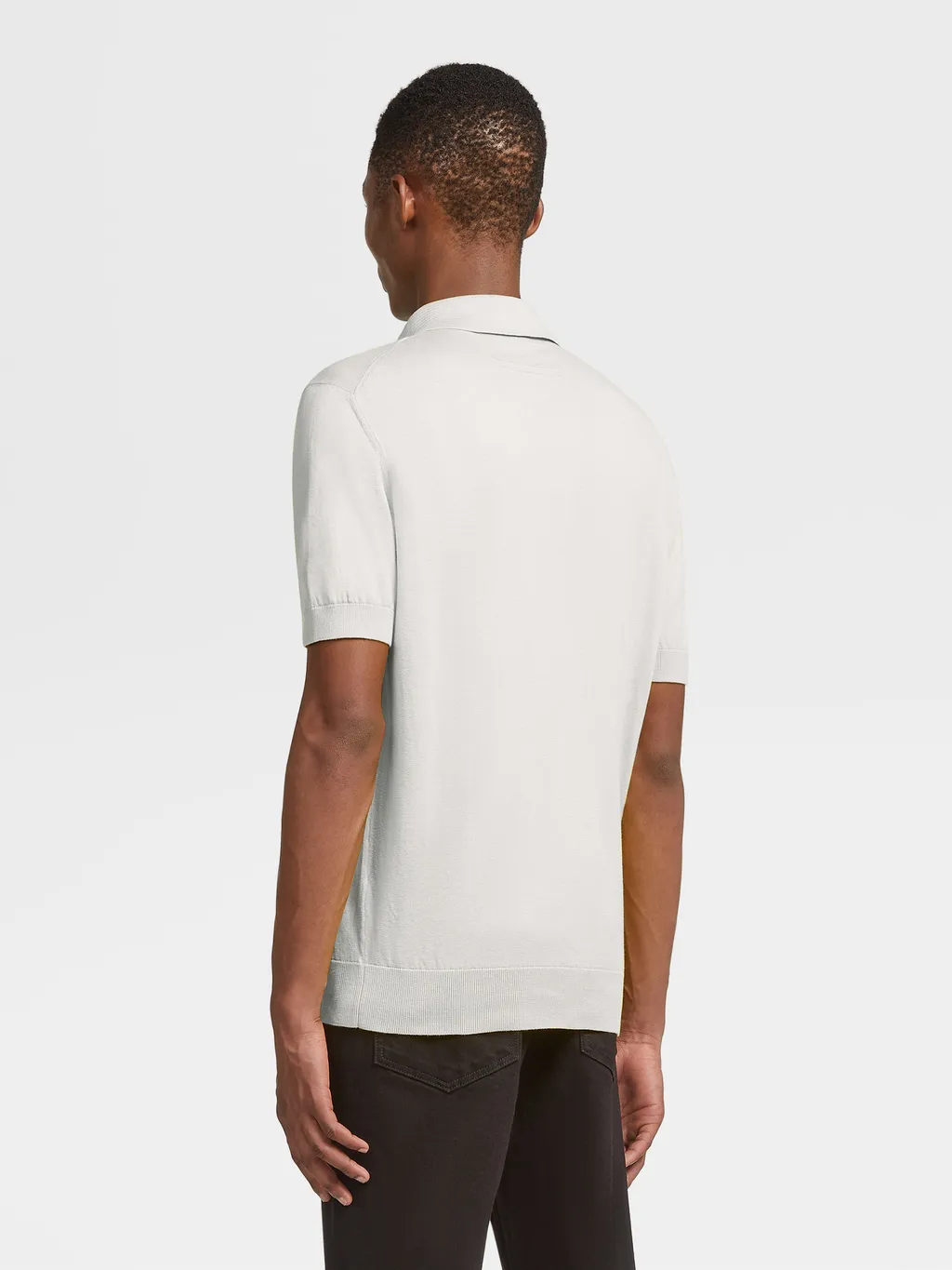 Plain Short-Sleeved Polo Shirt