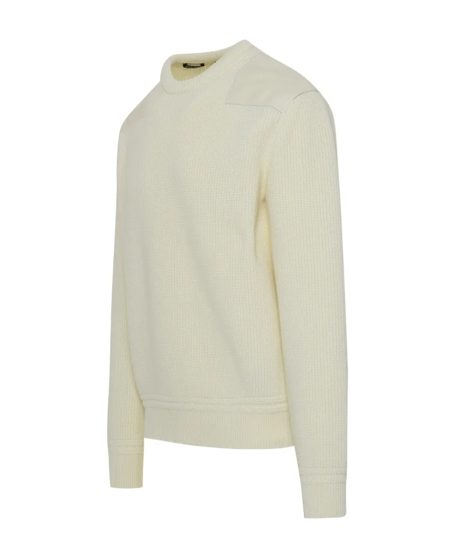 Ribbed Crew-Neck Sweatshirt
