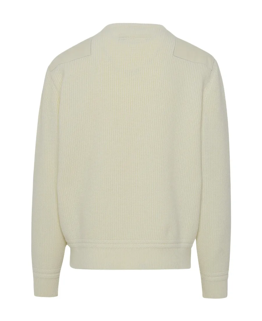 Ribbed Crew-Neck Sweatshirt