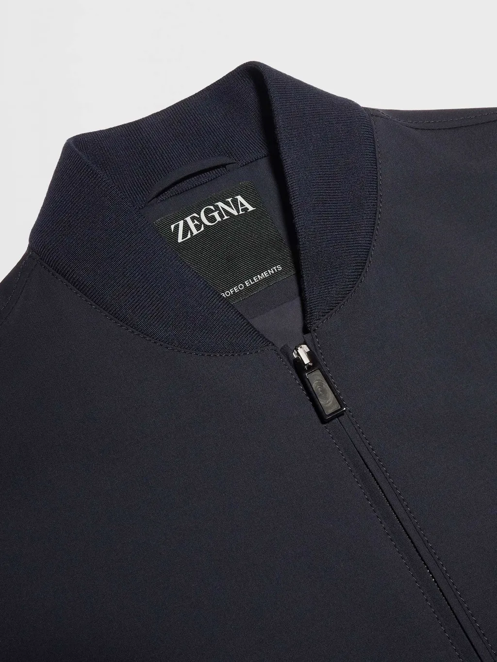 Zipped Elasticated Hem Bomber Jacket