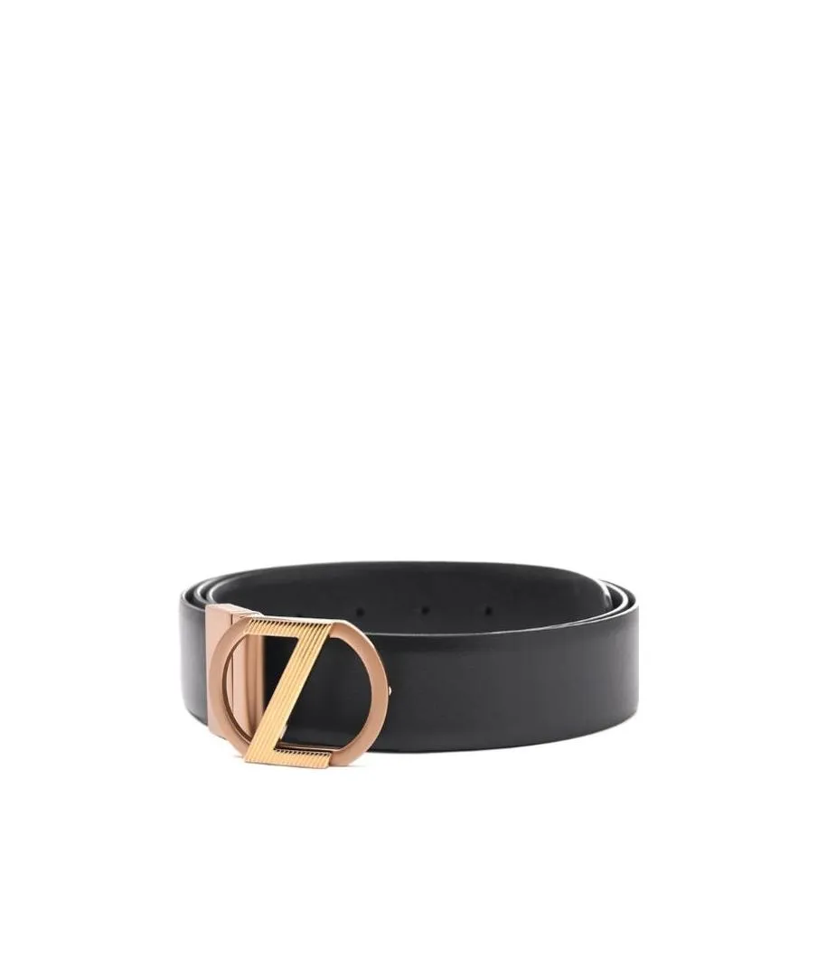 Logo Plaque Buckled Belt