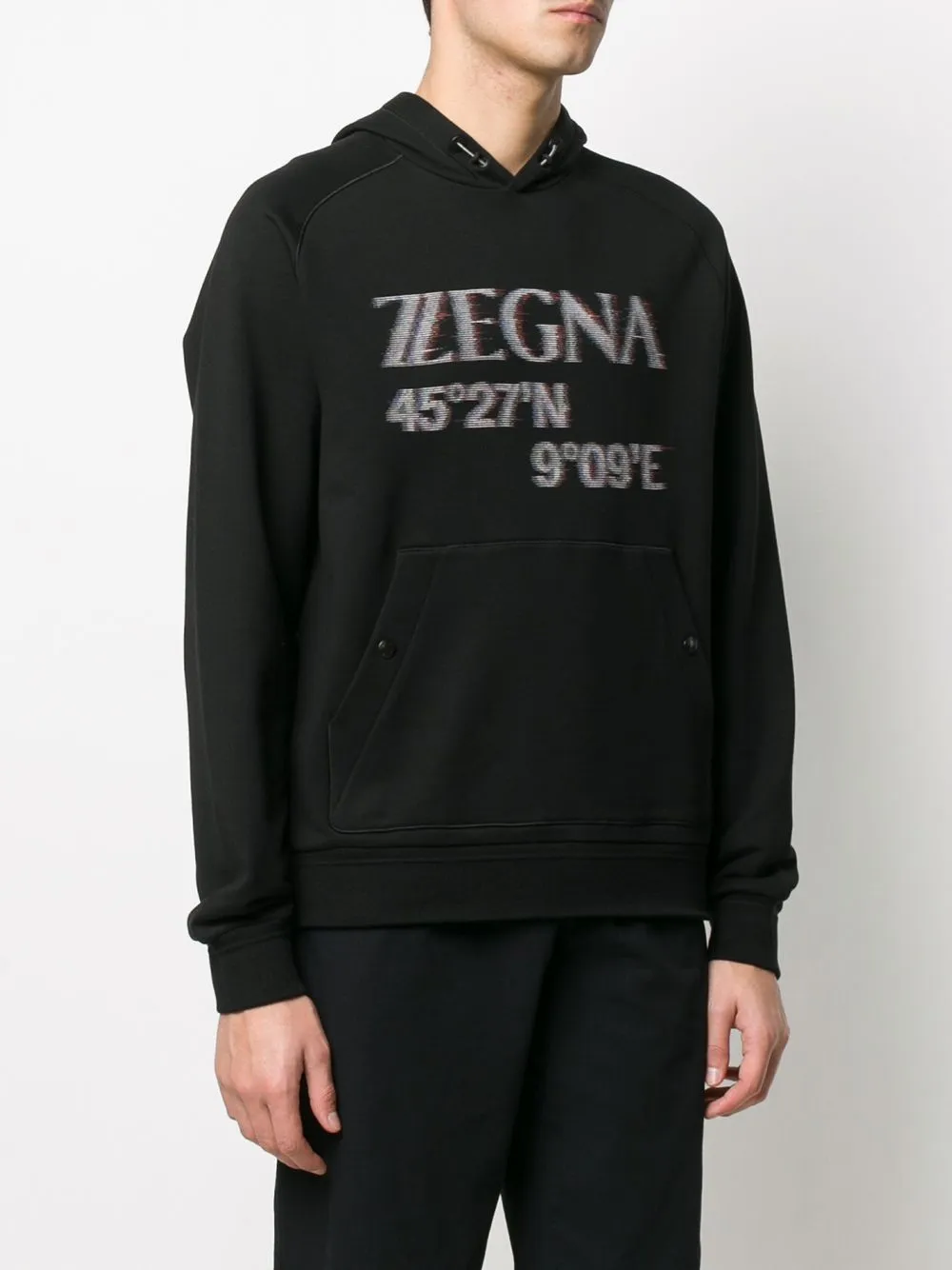 Logo Long-Sleeved Printed Hooded Sweater