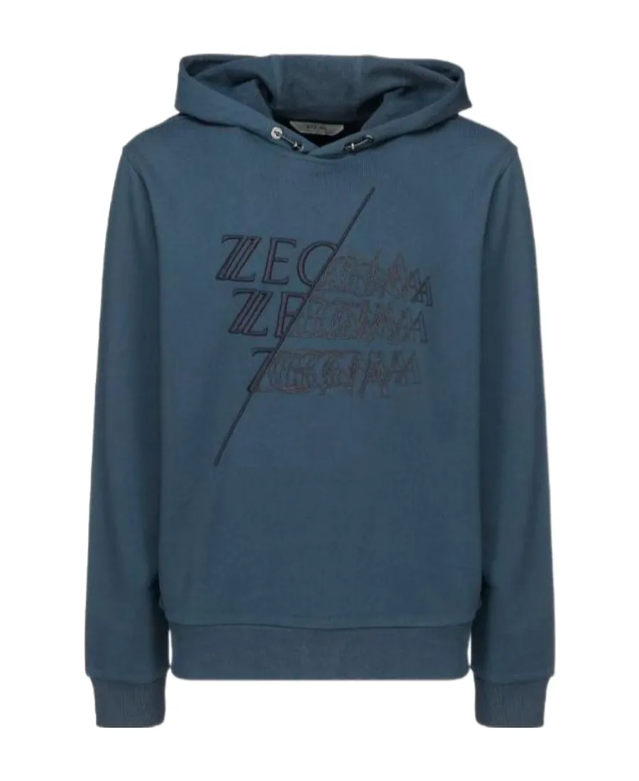 Embroidered-Logo Cotton Hoodie