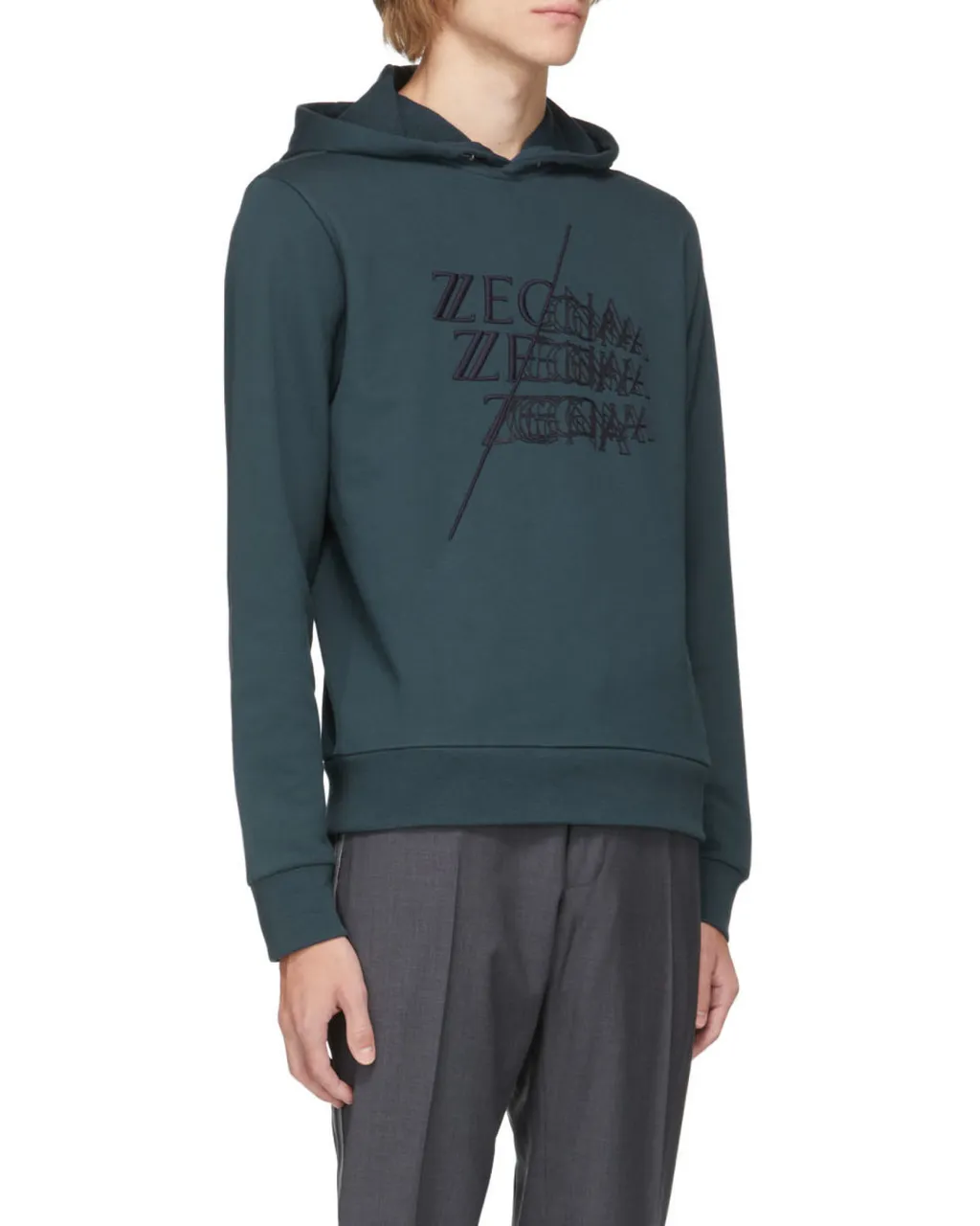 Embroidered-Logo Cotton Hoodie