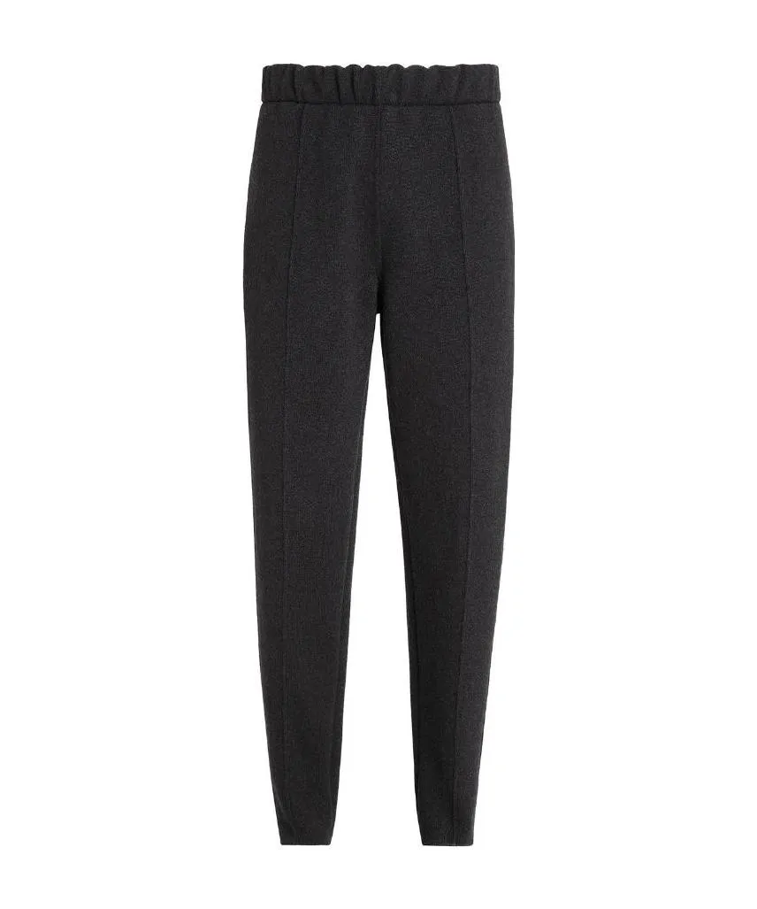 Elasticated Cashmere-Blend Trousers