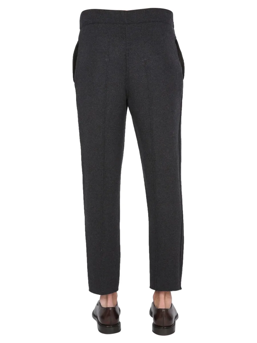 Elasticated Cashmere-Blend Trousers