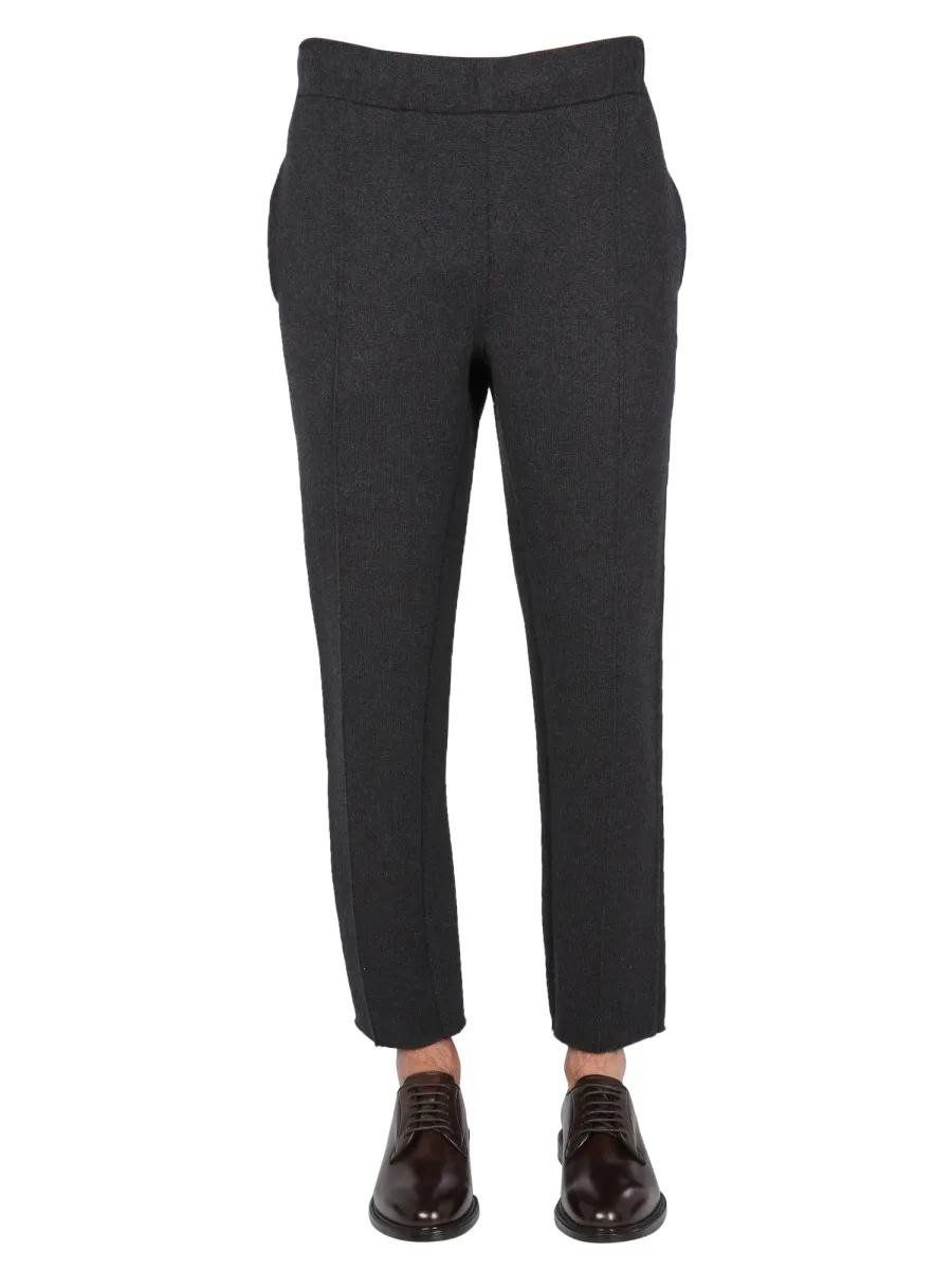 Elasticated Cashmere-Blend Trousers