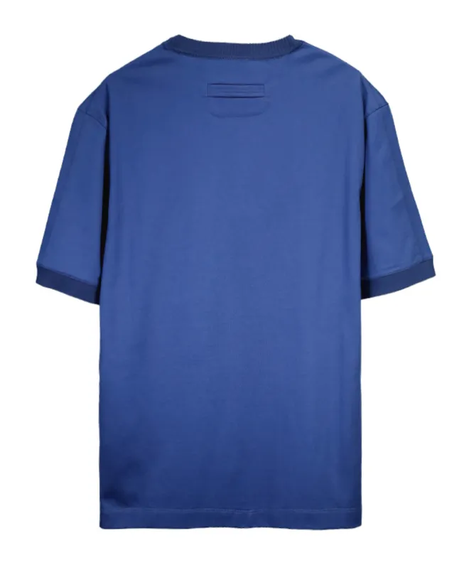 Ribbed-Trim Cotton T-Shirt