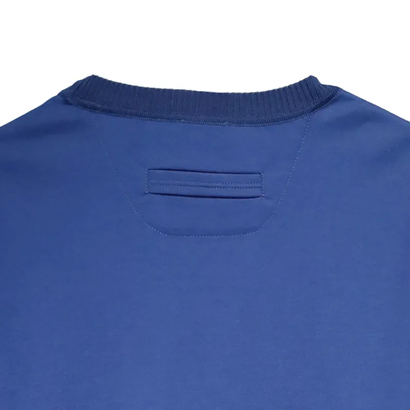 Ribbed-Trim Cotton T-Shirt