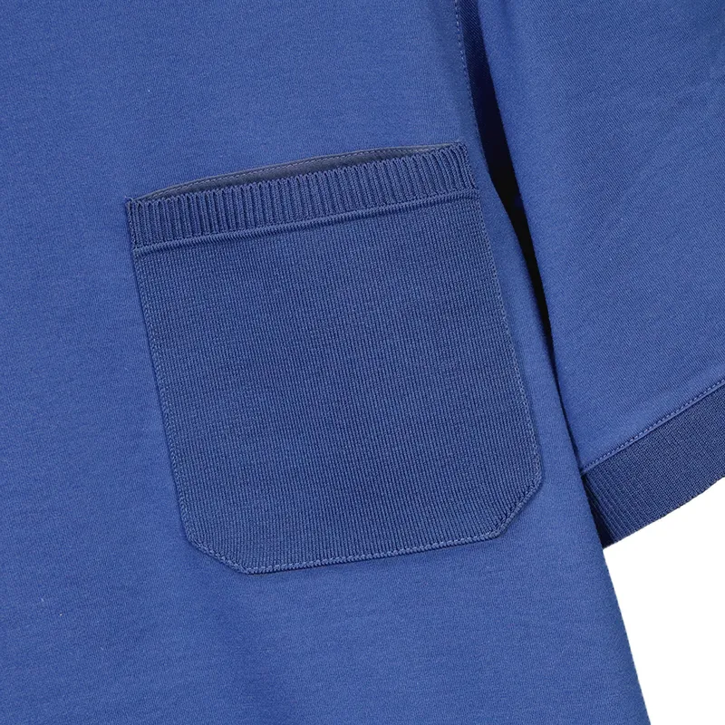 Ribbed-Trim Cotton T-Shirt