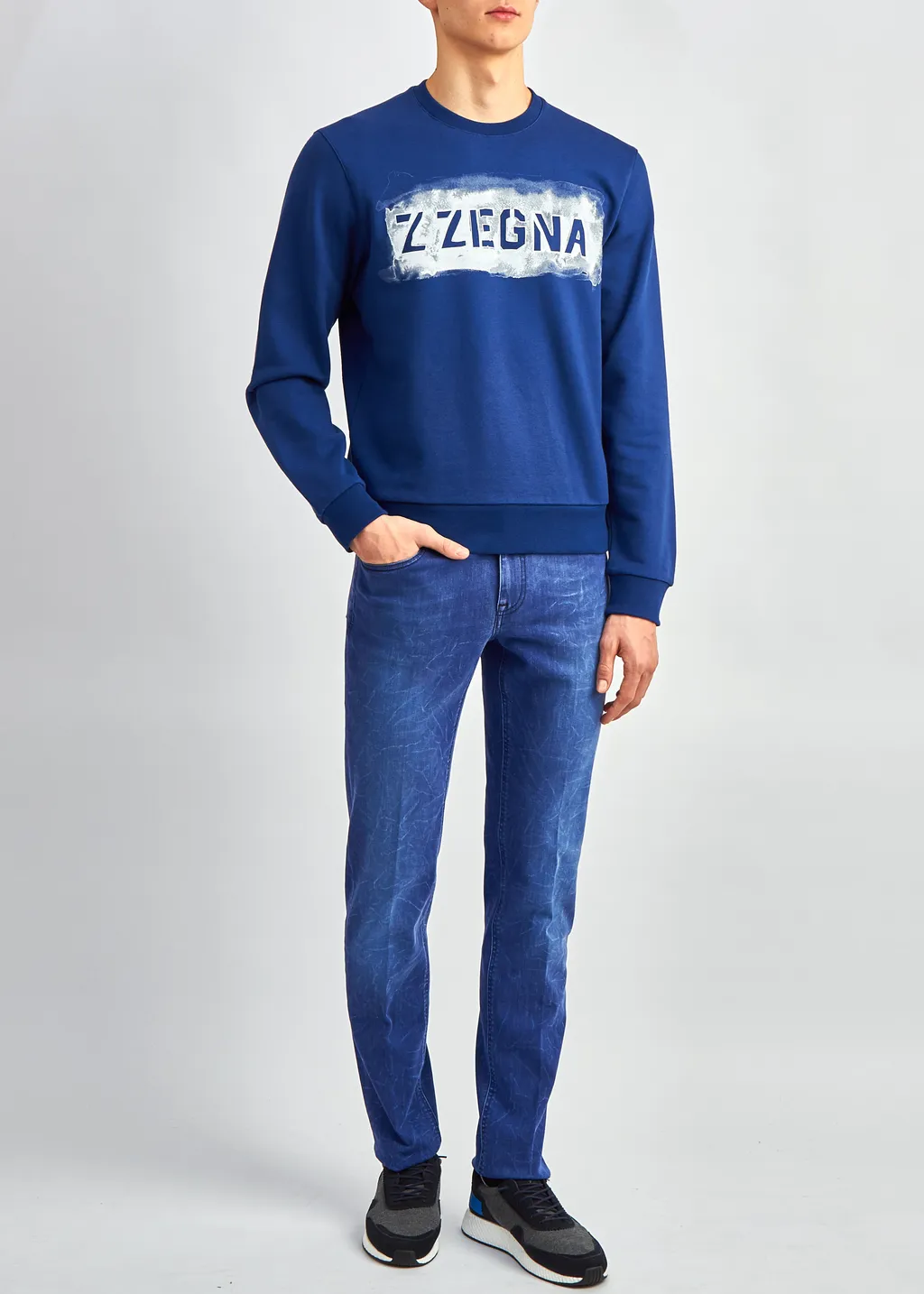 Logo Printed Long-Sleeved Sweater