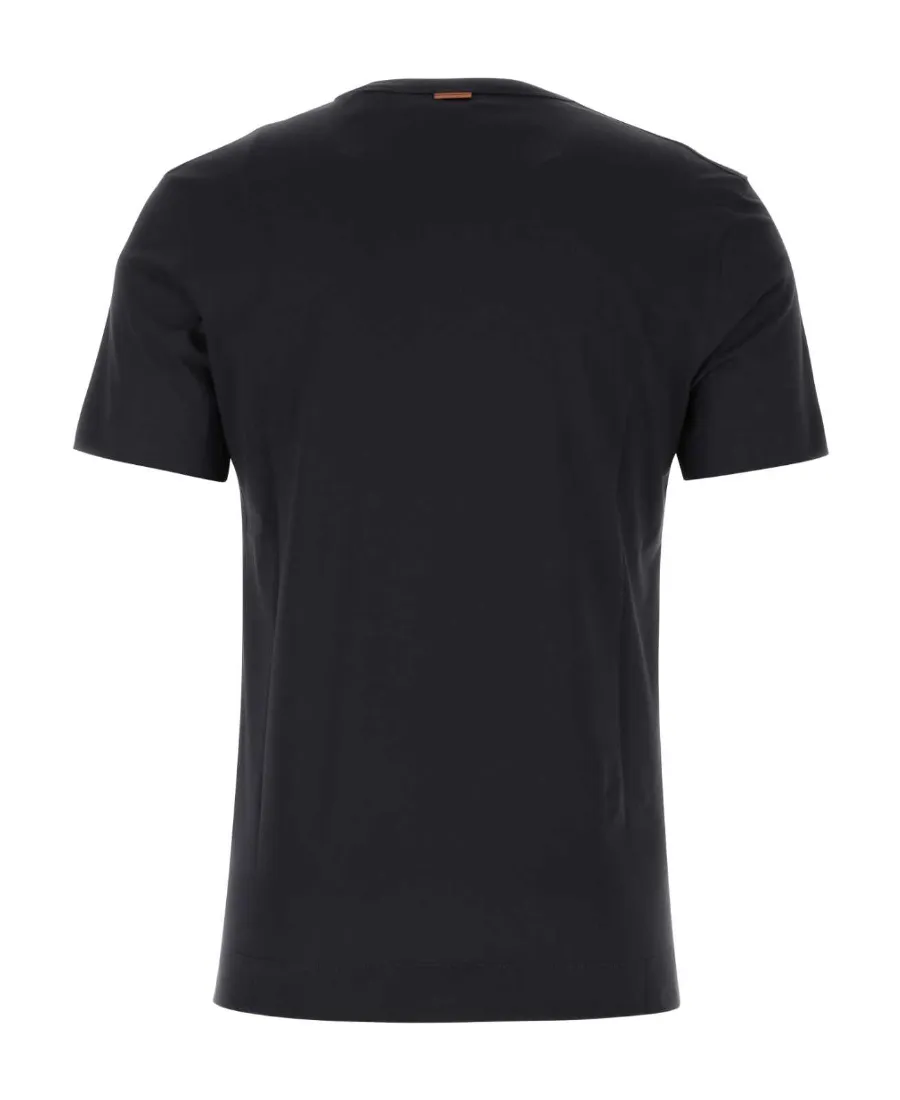 Z Zegna Logo Embroidered Crewneck T-Shirt
