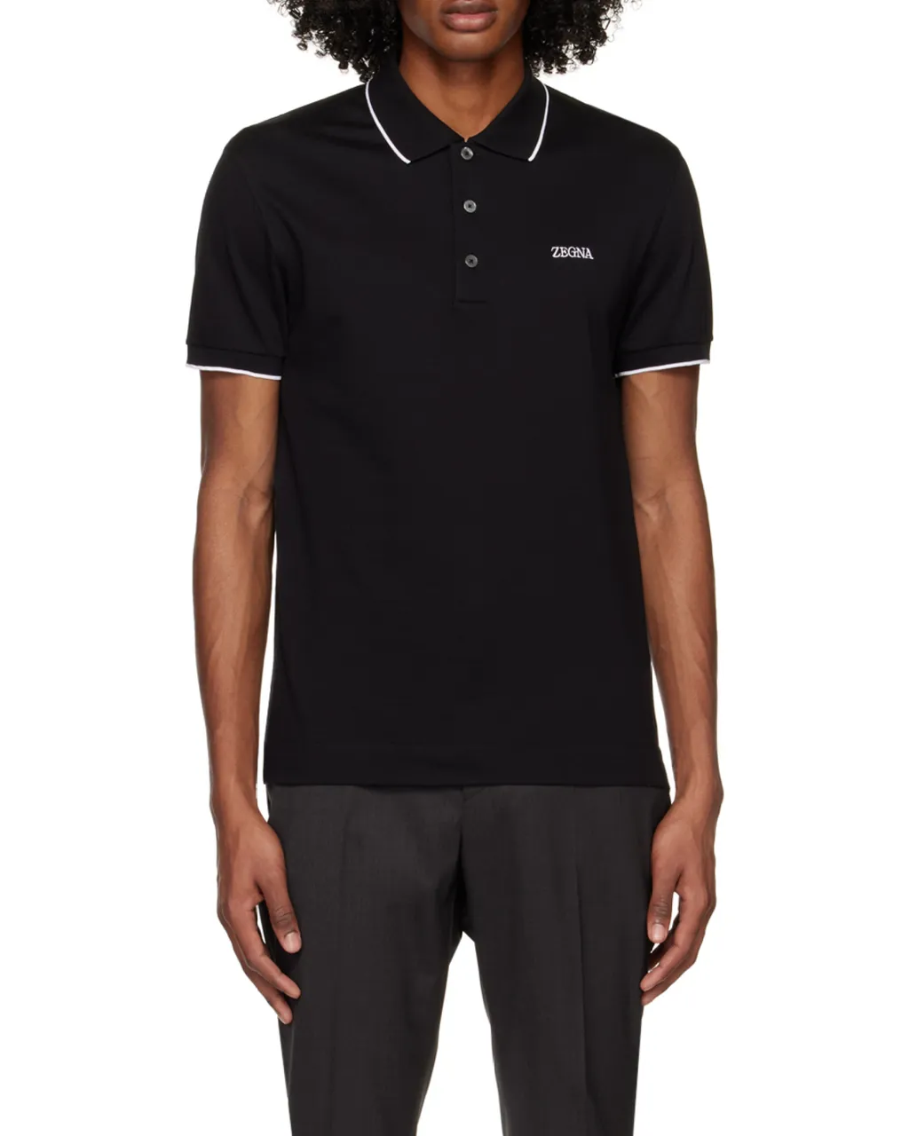Logo Embroidered Short-Sleeved Polo Shirt