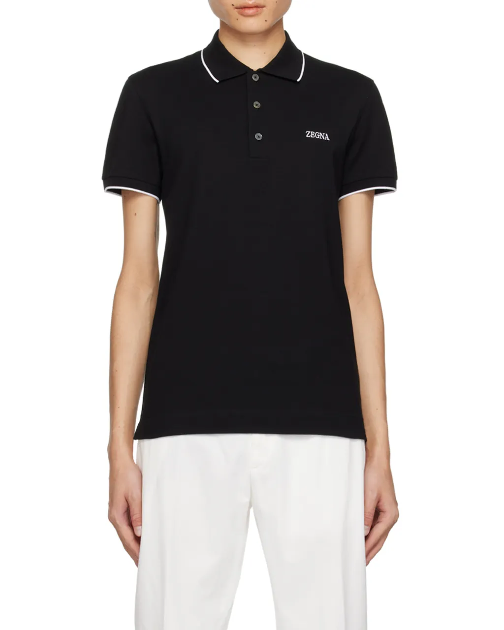 Logo Embroidered Short-Sleeved Polo Shirt