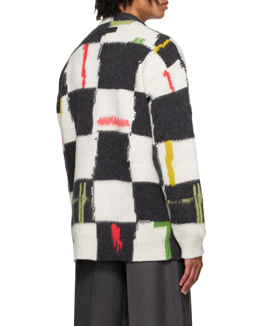 Checked Cashmere-Wool Cardigan