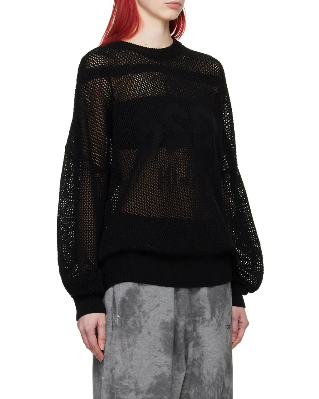 Hollowed-Out Knitted Sweater