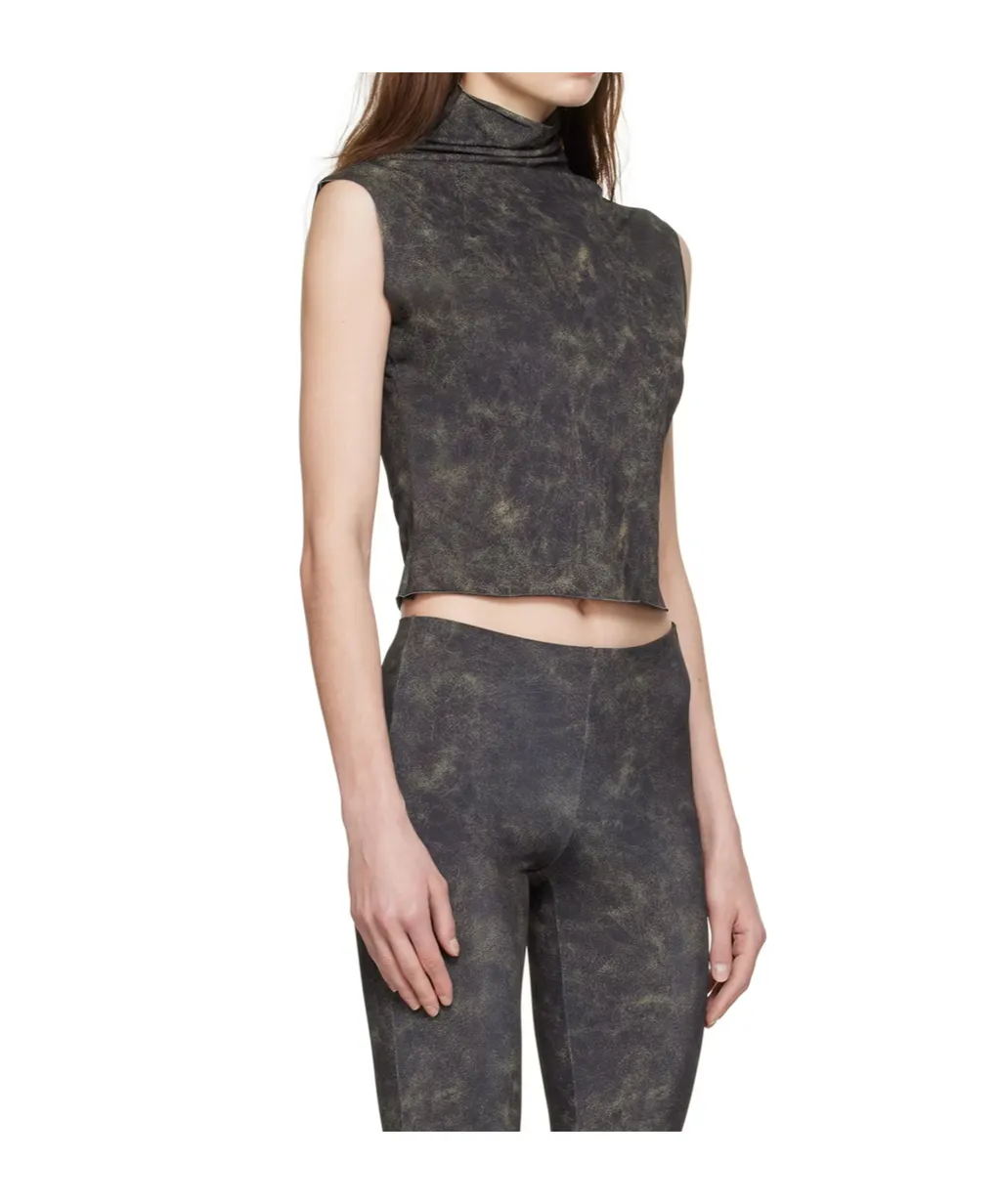 Printed Turtleneck Vest