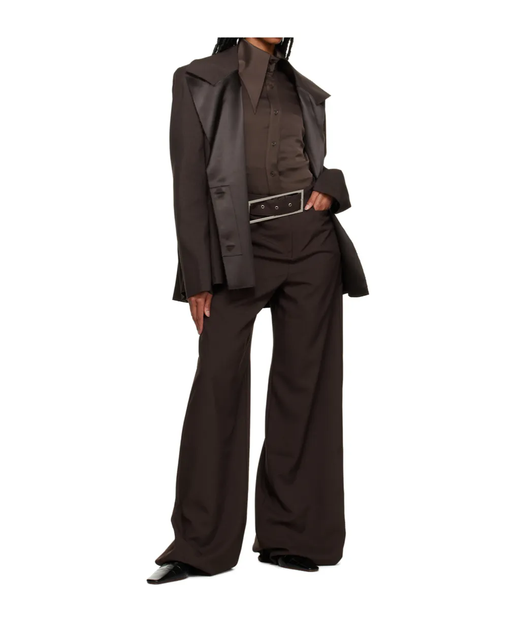 Buckle Belt Casual Pants