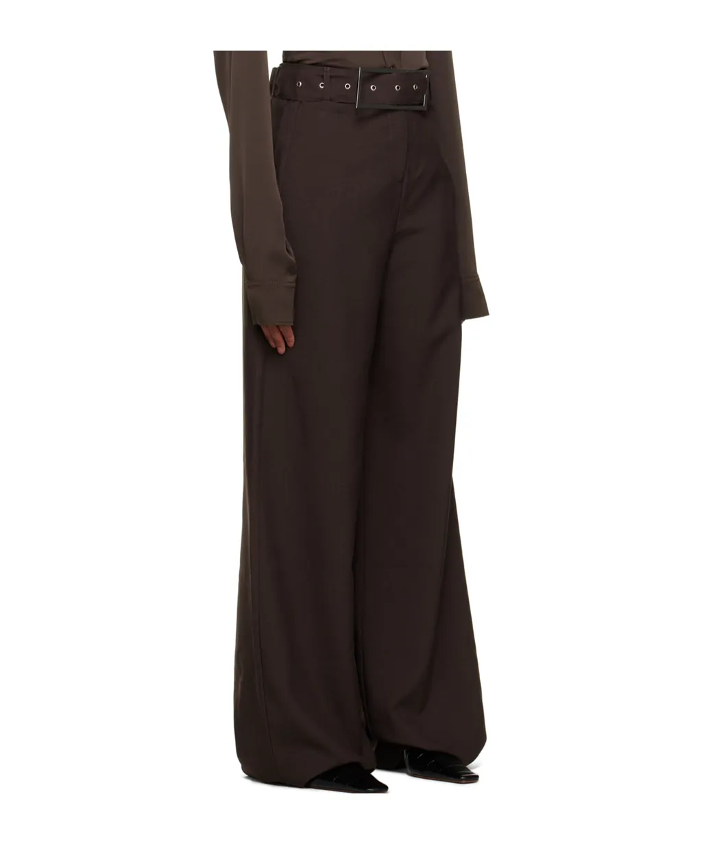 Buckle Belt Casual Pants