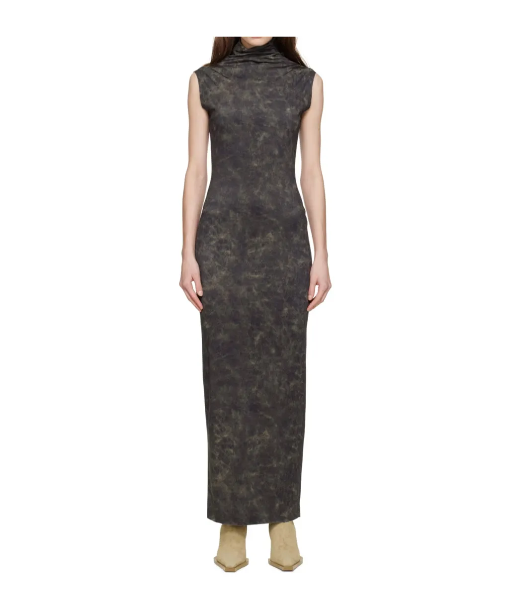 High Neck Sleeveless Dress