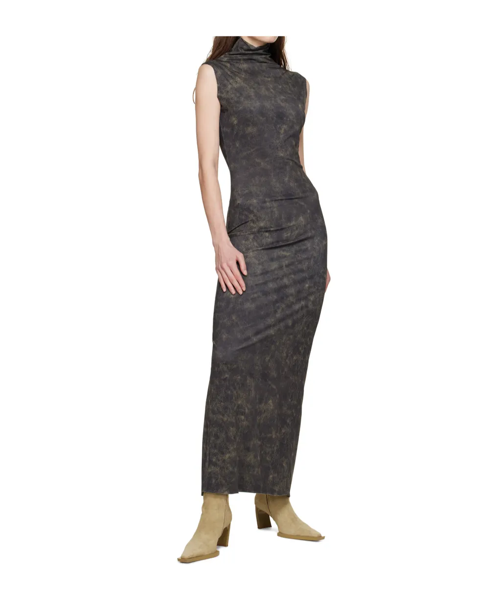 High Neck Sleeveless Dress