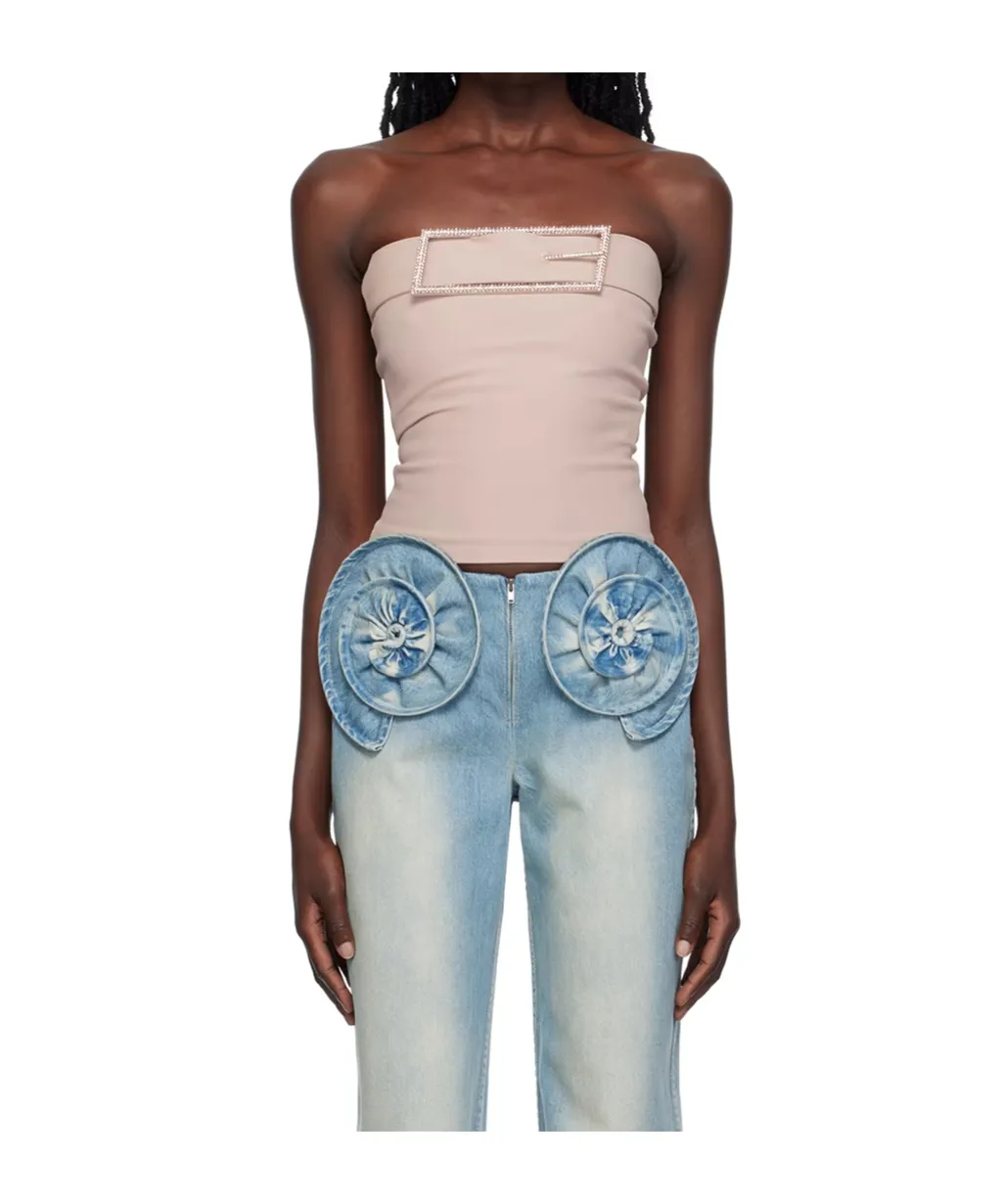 Pin-Buckle Tube Top