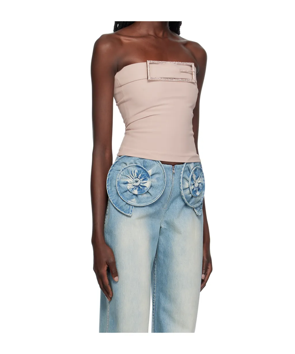 Pin-Buckle Tube Top