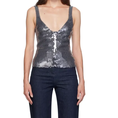 Devereau Sequin-Embellished Top