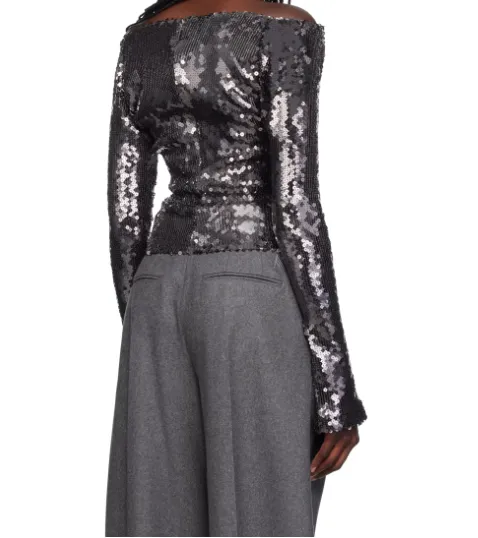 Mesh T-Shirt With Sequins