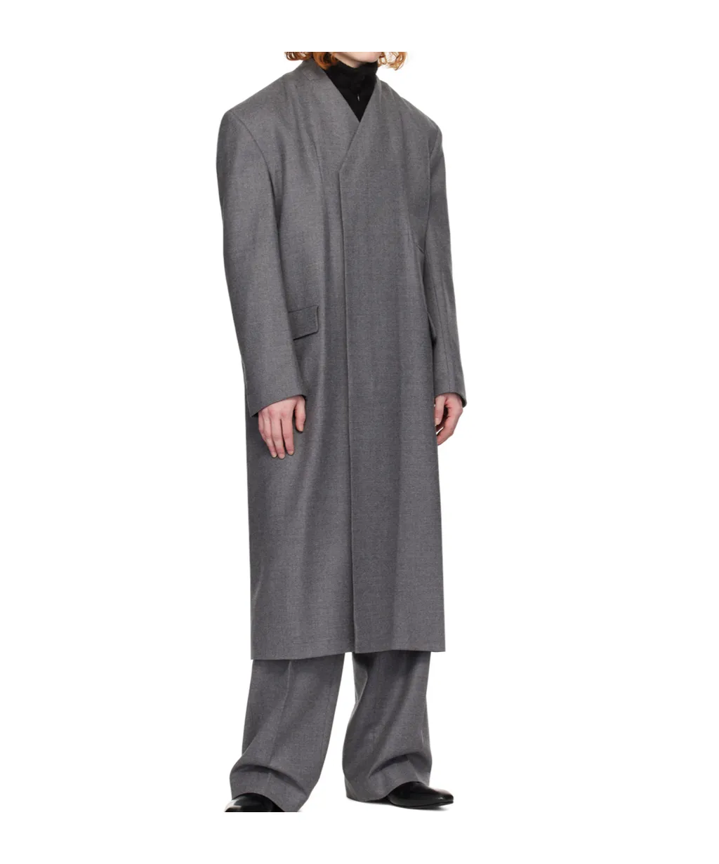Stretch Virgin Wool-Blend Twill Coat