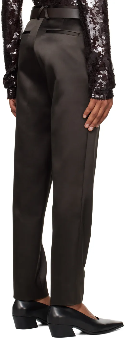 Slim-Fit Triacetate And Nylon-Blend Satin Trousers