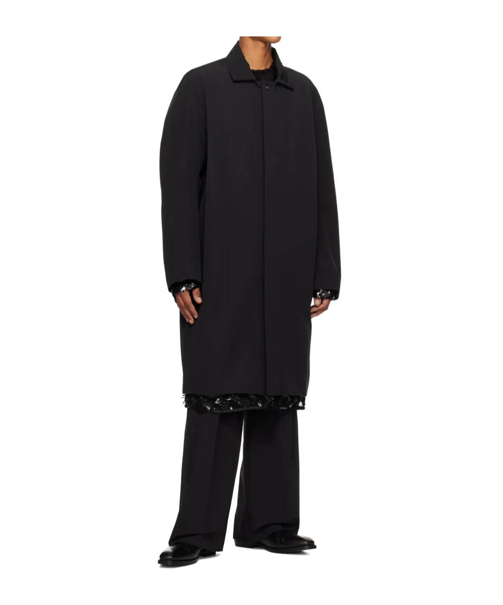 Triacetate- And Nylon-Blend Faille Coat