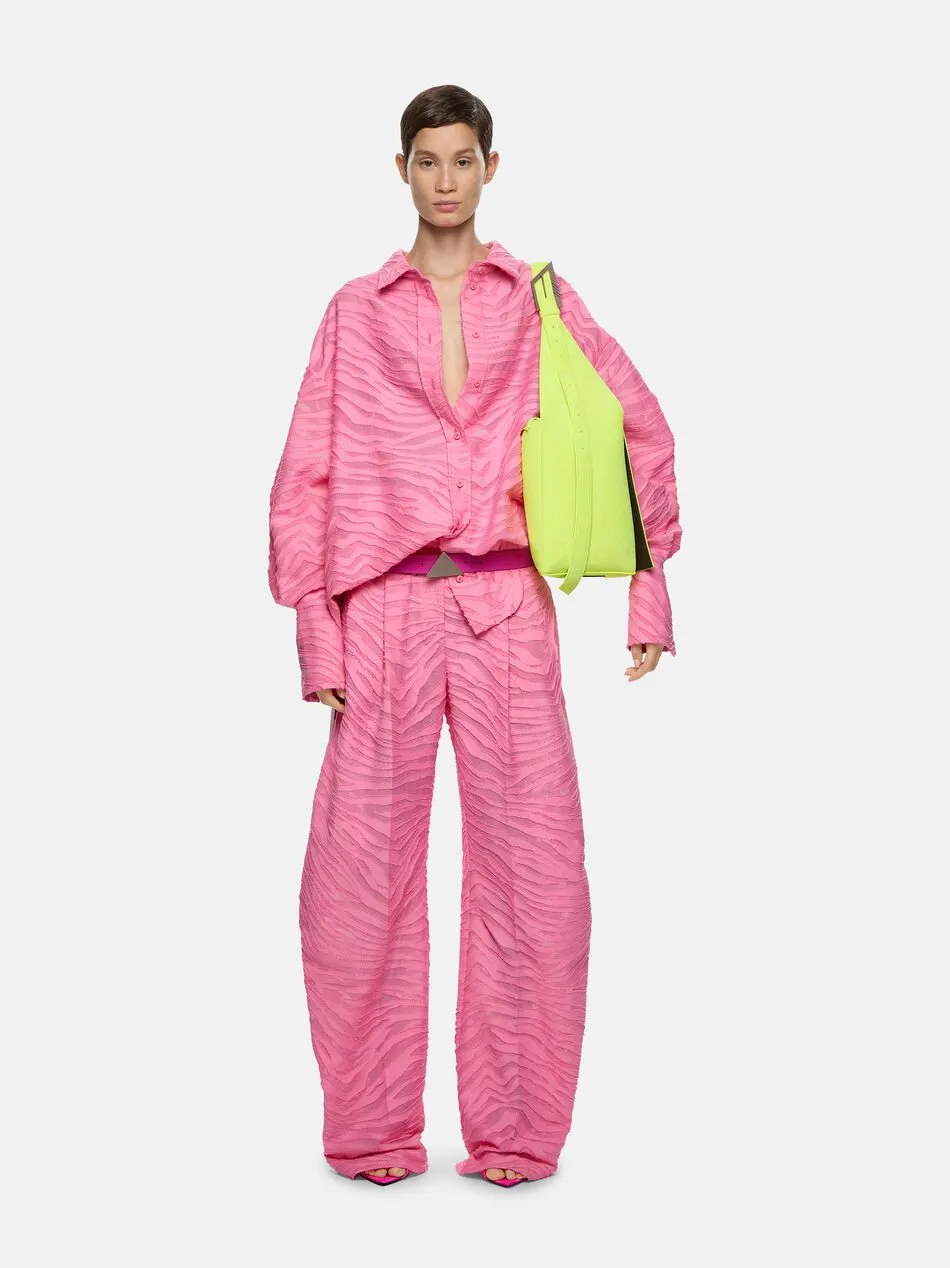 Gary Zebra-Pattern Wide-Leg Trousers