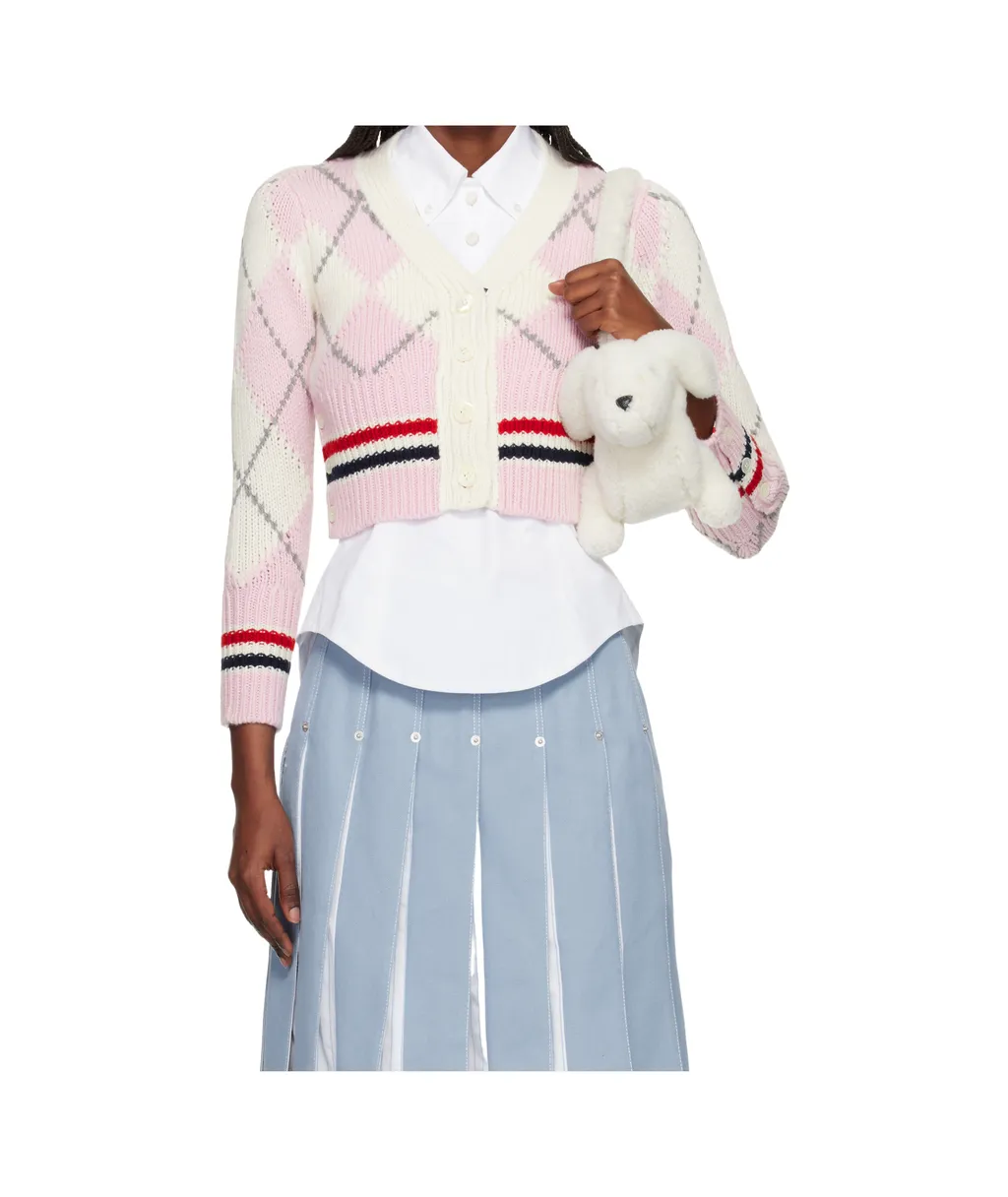 Argyle Intarsia Cardigan
